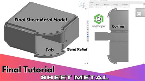 onshape bring part into sheet metal|onshape sheet metal model.